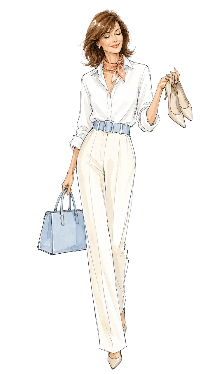 Illustrated portrait of Soizic Le Gac · fashion croquis